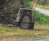 French speed camera torched