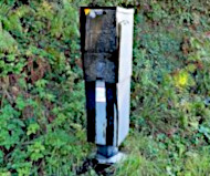 French speed camera charred