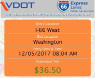 I-66 toll calculator