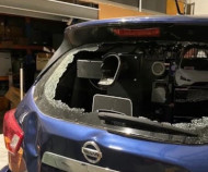 Smashed photo radar van in Australia