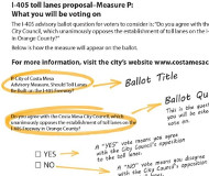 Costa Mesa ballot