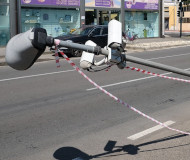 Italian speed camera toppled
