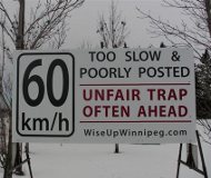 Speed trap sign