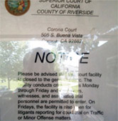 Corona courthouse sign