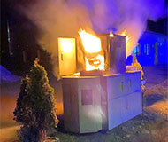 German speed camera burns