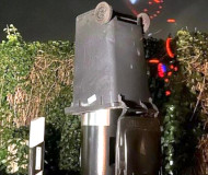 Trashed German speed camera