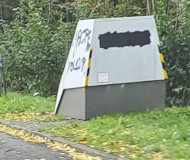 French Speed Camera blue spraypaint