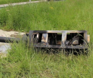 Burned French speed camera