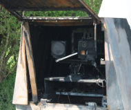 Torched speed camera in France