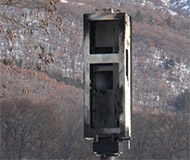 French speed camera burned