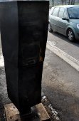 Charred French speed camera