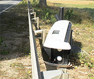 Decapitated French speed camera