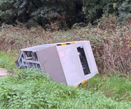 Speed camera in a ditch