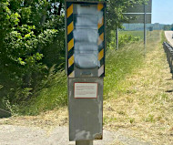 Painted French speed camera