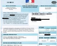 French speed camera ticket
