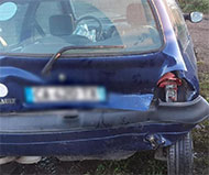 Rear-ended French speed camera