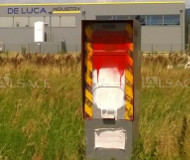 Spraypainted French speed camera