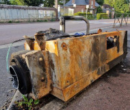 French burned speed camera