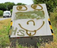 Smiley face spraypaint