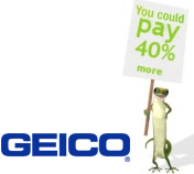 Geico logo 40 percent more