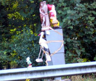 Decorated French speed camera