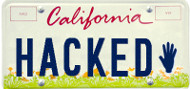 California license plate