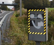 French spraypainted speed camera