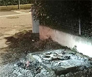 Speed camera burned to ashes 