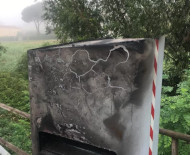 Speed camera set on fire in Motopoli, Italy