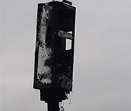 Burned Lempaut speed camera