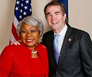 L. Louise Lucas with Governor Northam