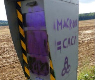 Purple painted speed camera