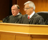 Justice Art W. McKinster (left)