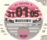 MOT tax disc
