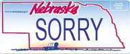 Nebraska License Plate