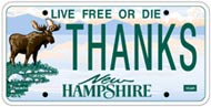 New Hampshire license plate