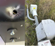 Shot and toppled speed cams in NZ