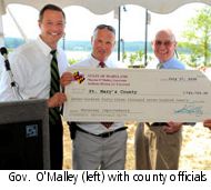 Maryland Governor with check