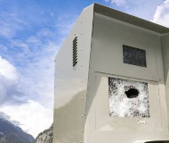 Smashed Austrian speed camera