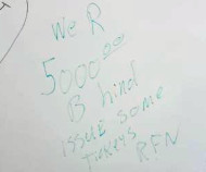 Whiteboard quota message