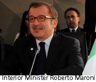 Interior Minister Roberto Maroni