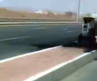 Burned Saudi speed camera