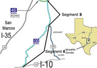 SH130 route map