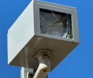 Italian speed camera stoned