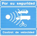 Spanish speed camera sign