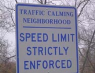 Speed sign