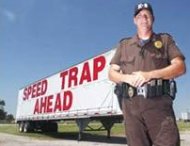 Speed trap sign