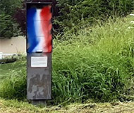 Tricolor French speed camera