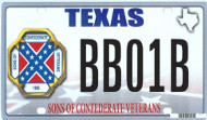 Texas SCV license plate