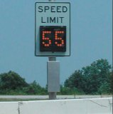 Variable speed limit sign